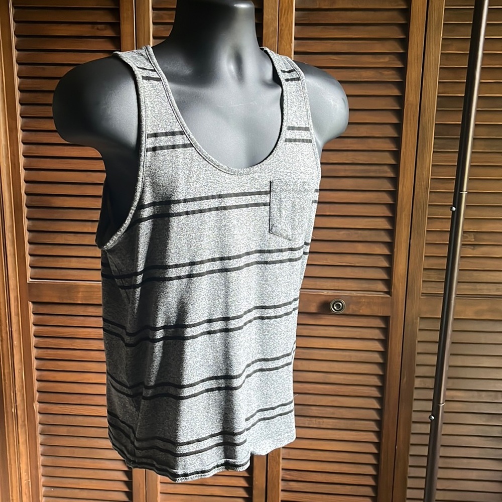Medium Grey and Black tank top